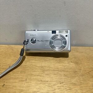 Canon PowerShot A400 Digital Camera Silver 3.2 MP Zoom Lens Point Shoot Tested